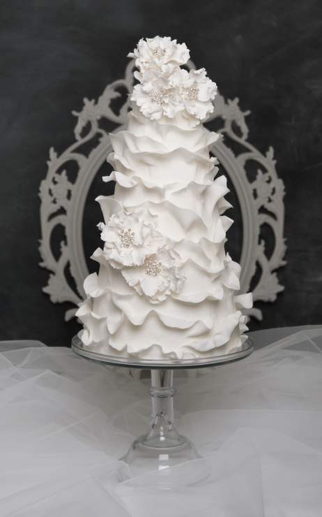 modern bling wedding cake