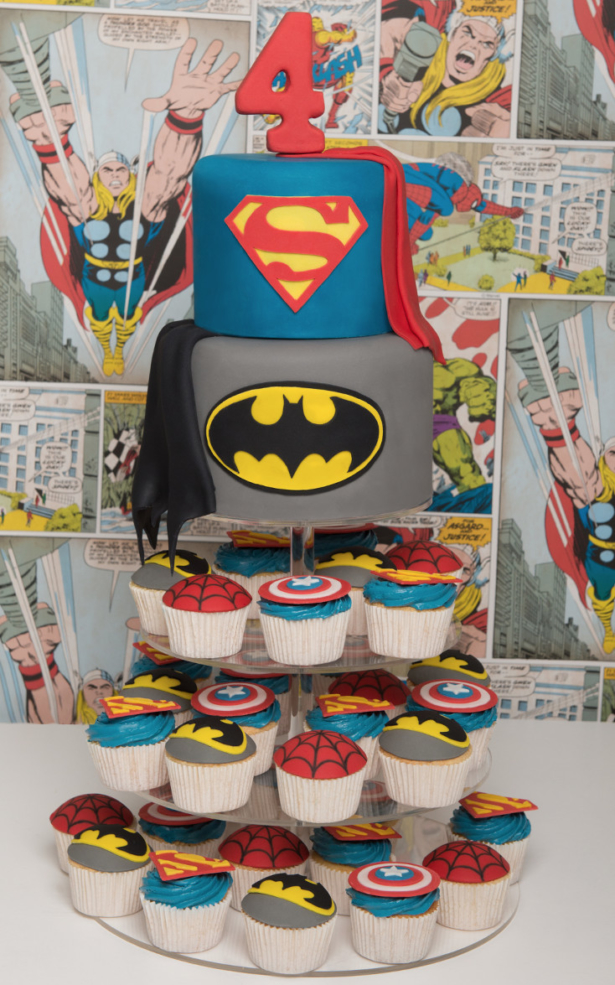Batman Cake cupcake tower