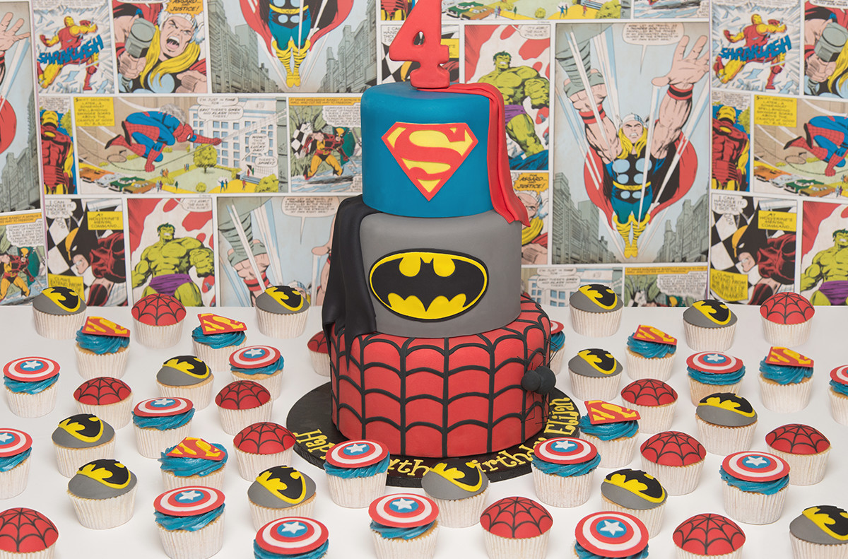 candy buffet sweet table batman