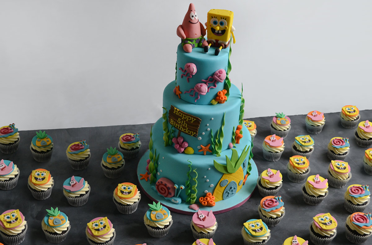 candy buffet sweet table spongebob