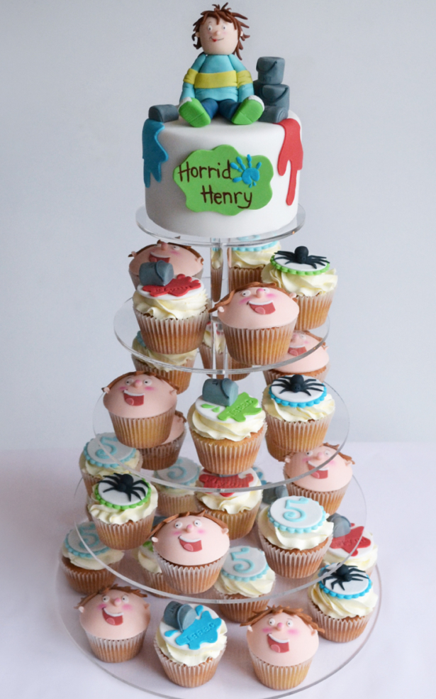 Horrid Henry cakes cupcake tower