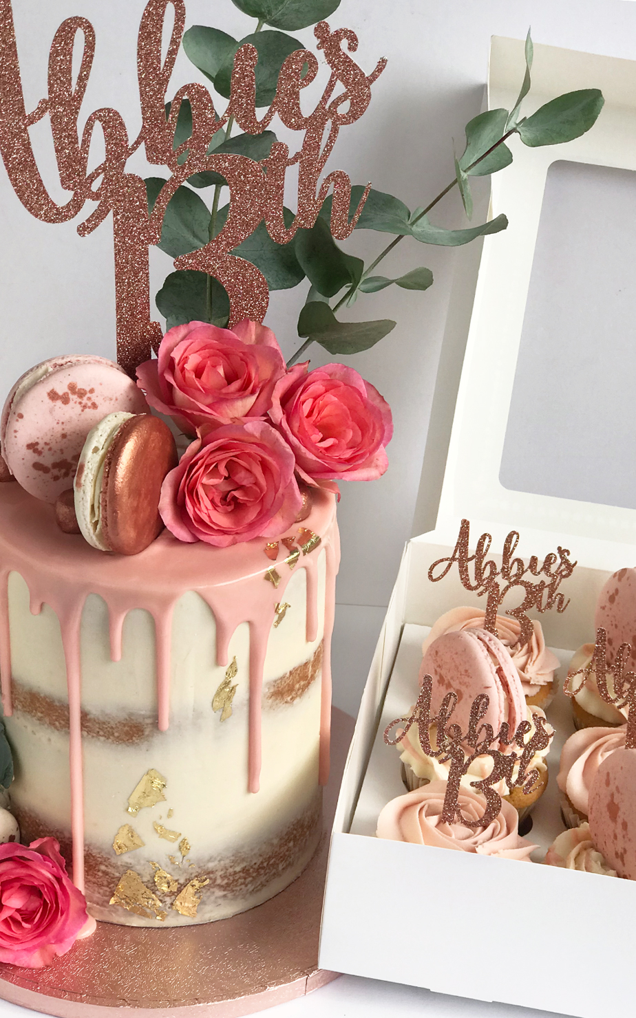 13th Birthday cake, celebration & birthday drip cakes