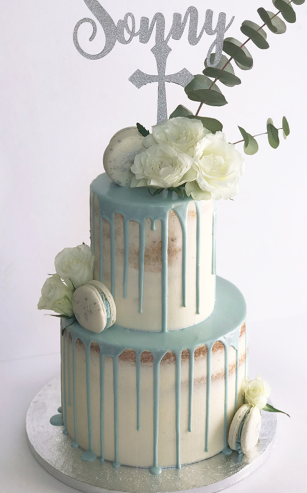 christening cakes drip cakes, wedding cakes, st helens Cake shop