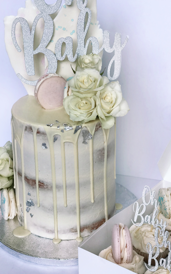 Gender Neutral Baby Shower Luxury Drip Cakes Antonia S Cakes St Helens