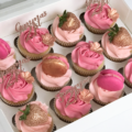 hot pink rose gold cupcakes 2