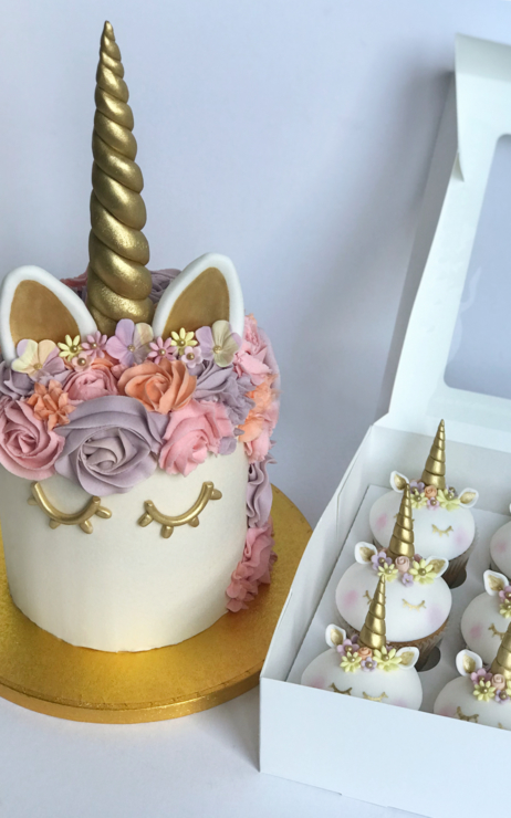 unicorn cakes and cupcakes