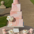 marble peony blush asian wedding cake clos up 3
